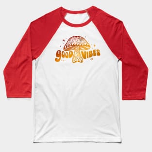 Sunset Boho Good Vibes Mushroom Baseball T-Shirt